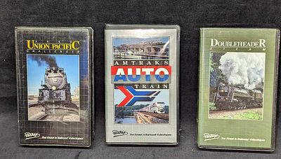 Union Pacific Challenger Amtrak Doubleheader Steam VHS Tapes. This lot includes: 
(1) Amtrak's 