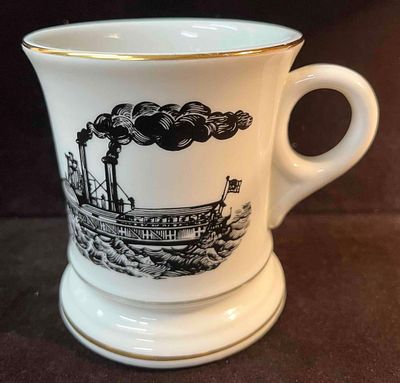 Vintage Steamboat Mustache Mug. This lot contains a Vintage Steamboat Mustache Mug. Marked 6707 