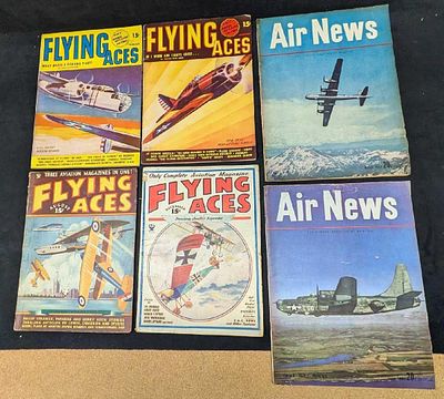 Vintage Flying Aces And Air News Magazines. This lot includes: 
(1) Flying Aces - January 1941. 