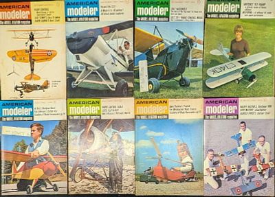8 Issues Of American Modeler 1967 Magazines. This lot includes months May to December. Each of 