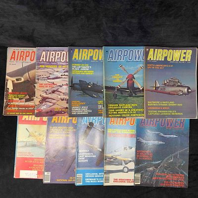 Airpower Airplane Combat Aviation Magazine 1970's Lot of 45 Forty Five Magazines Collection 