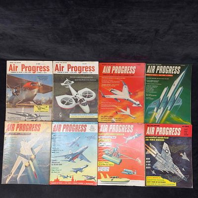 Air Progress Magazine Lot of 8 Eight Magazines Collection Set. This Air Progress magazine 