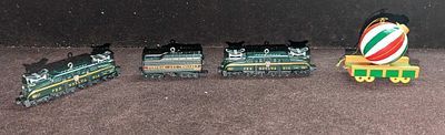 4 Hallmark & AVON Train Christmas Ornaments. 4 Hallmark &amp; AVON Train Christmas Ornaments. 