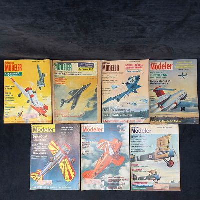 American Modeler Magazine 1962 Lot of 7 Seven Magazines Collection Set. The 1962 set includes a 