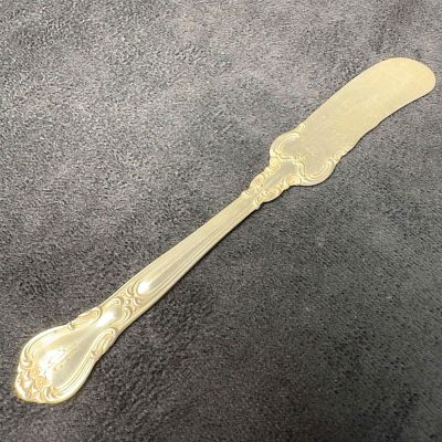 Gorham Flat Handle Butter Knife Spreader Chantilly Sterling Silver 1895 Lion-Anchor-G Monogram 