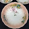 Floral and Fruit China Germany Bowl Set. Minor staining and marks throughout each plate due to Image - 2