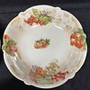 Floral and Fruit China Germany Bowl Set. Minor staining and marks throughout each plate due to Image - 4