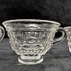 Fostoria American Clear Glass Set Salt Cellar Pitcher Spoons and Cups Lot of Ten. This Fostoria Image - 11