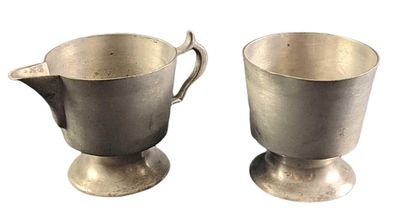 Vintage Woodbury Marked Pewter Creamer & Sugar Bowl. This lot comes with: 
(1) Pewter Sugar 