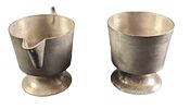 Vintage Woodbury Marked Pewter Creamer & Sugar Bowl. This lot comes with: 
(1) Pewter Sugar Image - 3