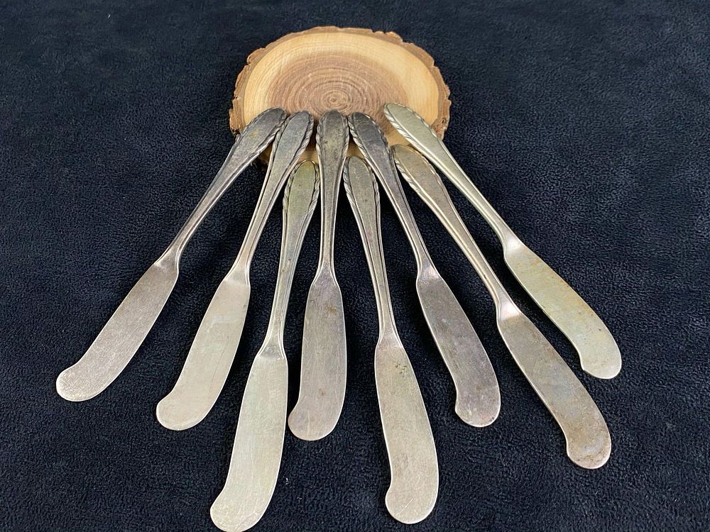 Vintage 1940's Gorham Sterling Silver " Lyric " Paddle Butter Spreaders All our Vintage - 