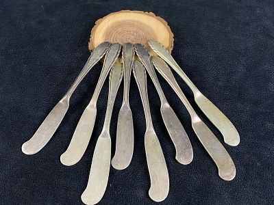 Vintage 1940's Gorham Sterling Silver " Lyric " Paddle Butter Spreaders All our Vintage - 