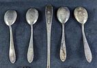 Vintage Retired German BMF Silver Plate Spoons & Ladles & Salad Fork. This lot includes: 
(4) Image - 4