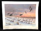 Signed & Numbered Print Of "Christmas Morning Cranes" By Owen J. Gromme With Personalized Note. T Image - 1