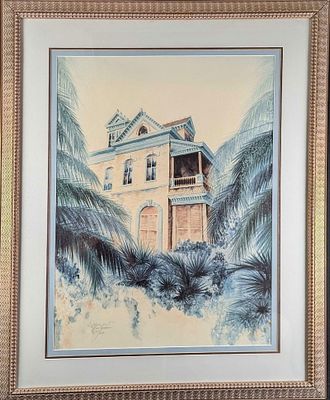 Key West Southern Most House" Print By Mary Henderson. Key West Southern Most House" Watercolor 