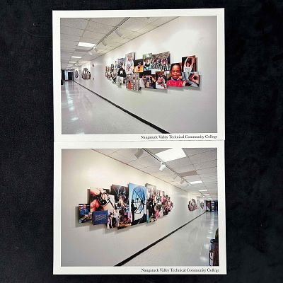Pair of Naugatuck Valley Technical Community College Hallway Photo Prints. Set of two 
