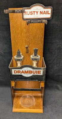 Rare Rusty Nail Drambuie Dispenser Display. This is approx 8 1/2" x 8" x 24" and it weighs 8.70 