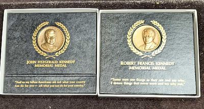 JFK And Robert Kennedy Memorial Medals. These were made by Presidential Art Medals, Inc. Both 