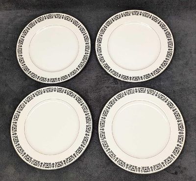 4 Retired Treasure Chest Majestic Salad Plates. Each plate is approx 7 5/8" x 7 5/8" x 1/2" and 