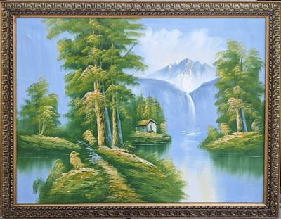 Original Painting Oil Impressionist Painting This oil painting shows a wonderful forest scene 