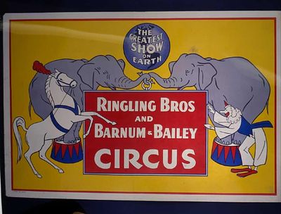 Kodak Transparent 4 X 5 Ringling Brothers Circus Clowns & Elephants. Kodak Transparent 4 X 5 