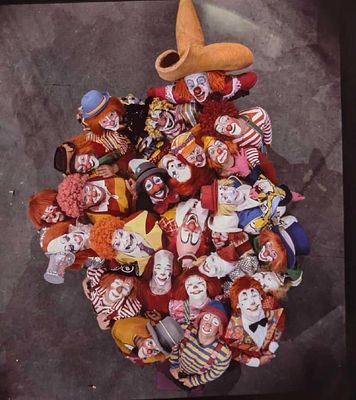 Kodak Transparent 4 X 5 Group Of Clowns. Transparent of a a group of circus clowns. This could 