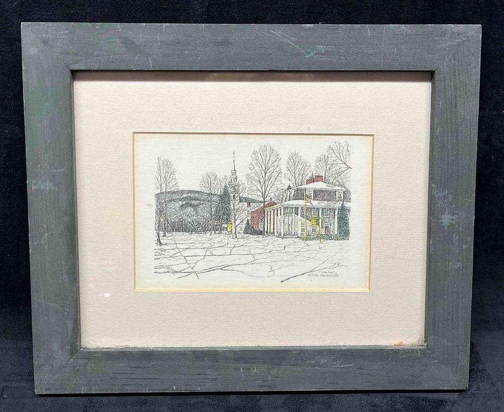 Framed Clark M. Goff Print Hancock, New Hampshire. This lot contains a Framed Clark M. Goff 