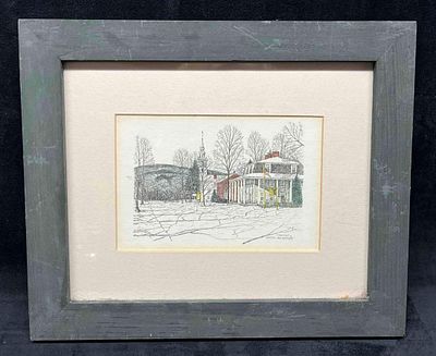 Framed Clark M. Goff Print Hancock, New Hampshire. This lot contains a Framed Clark M. Goff 