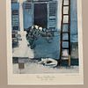 Framed Rosina Wachtmeister Signed Foil Enhanced Lithograph. Looks like her "Via Galileo Galilei Image - 3
