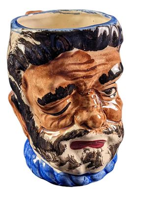 Toby Style Face Mug Bearded Mountain Man With Squirrel Handle. Was made in Occupied Japan (1945 