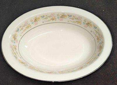 Retired Noritake Blossom Time Ivory China 10" Round Vegetable Bowl. This is approx 10" x 7 5/8" 