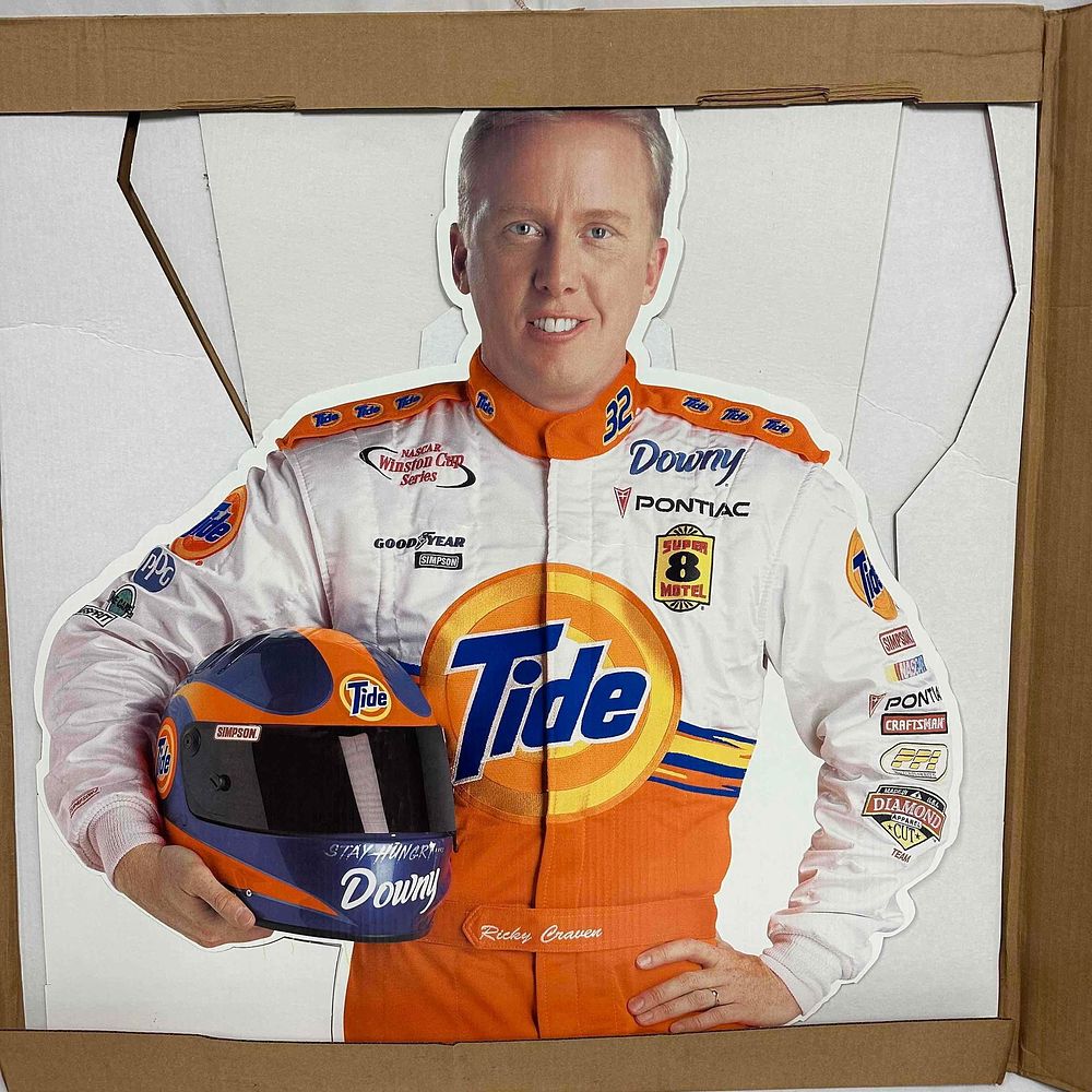 Lot 169: NASCAR Ricky Craven Tide Lifesize Cardboard Standup Cutout Standee