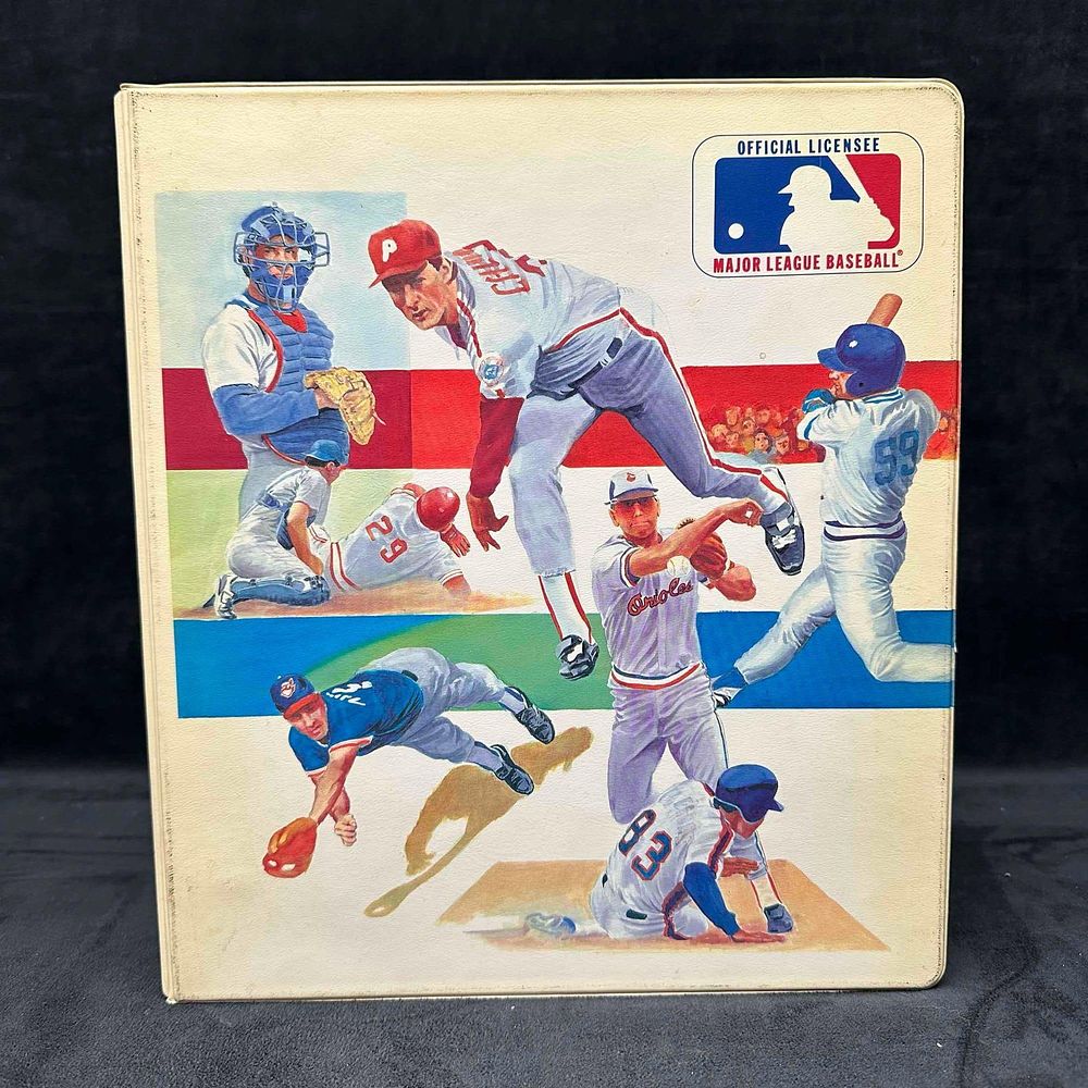 Lot 176: 1990's Baseball Card MLB Binder Babe Ruth Rogers Hornsby Robin Yount Tony Gwynn Barry Bonds