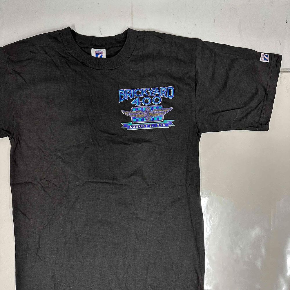 Lot 193: Vintage Logo Seven 7 Brickyard 400 Event Black T-Shirt Medium Shirt