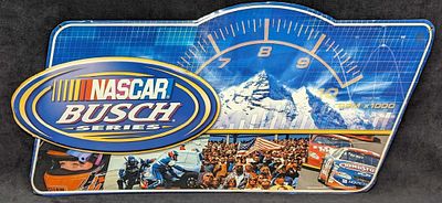 NASCAR Busch Beer Series Metal Sign. This is approx 31" x 16" and it weighs 1lb. This metal 
