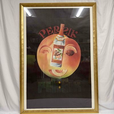 Stolichnaya Stoli Persik Peach Russian Vodka Advertisement Large Signed Print Poster. Artist 
