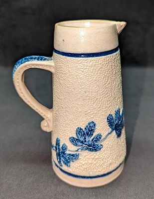 Vintage Stoneware Mini Pitcher. Is approx 4 1/2" x 4" x 6 5/8" and it weighs 0.90lb. The 