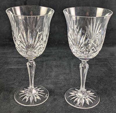 2 Rogaska Crystal Richmond Cut Water Goblets. Two Richmond Cut Water Goblets By Rogaska Crystal. 