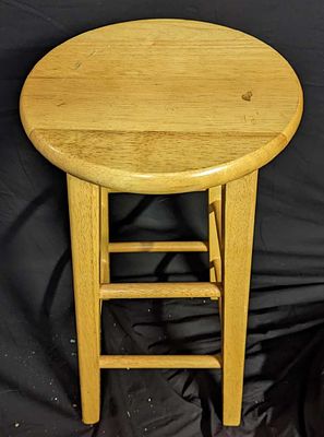 Wooden Counter 29" Stool. Is approx 12 3/4" x 12 3/4" x 29" and it weighs 7.5 lbs, The stool is 