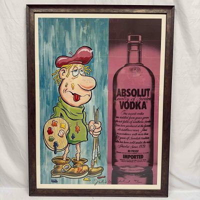 Julia Wachtel Absolut Vodka Ad Advertisement Framed Poster Print. Julia Wachtel Absolut Wachtel 