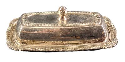 Vintage Sheffield Silver Silverplated Butter Holder. Vintage Sheffield Silver Silverplated (Over 