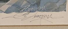 Signed Framed Jody Bergsma I Am The Wind Horse Print. This is approx 7 5/8" x 1/2" x 9 5/8" and Image - 2