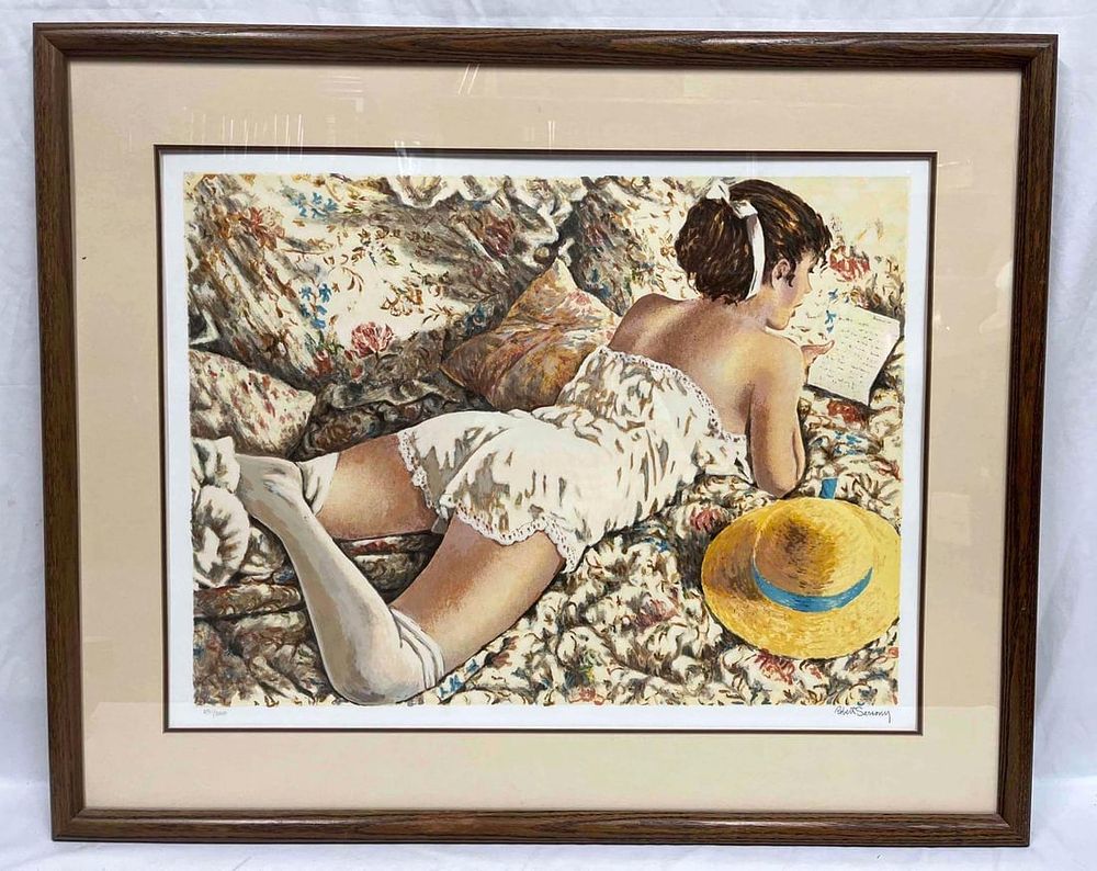 Framed & Signed Limited Edition Serigraph "The Letter" By Robert Sarsony. This lot contains a 