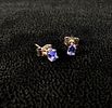 Silver Tanzanite Stud Earrings 
These beautiful tanzanite solitaire earrings are made of .925 Image - 2