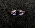 Silver Tanzanite Stud Earrings 
These beautiful tanzanite solitaire earrings are made of .925 Image - 3