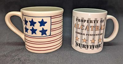 2 Property Of Alcatraz & Stars & Stripes Mugs. 2 Property Of Alcatraz &amp; Stars &amp; Stripes 