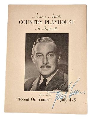 Paul Lukas Signed "Accent On Youth" Program. Paul Lukas performed as "Steven Gaye" on the 