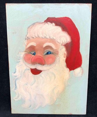 Santa Claus Acrylic On Board. This lot contains an original acrylic on board painting of Santa 