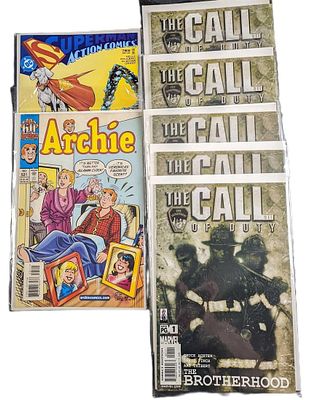 Lot Of 7 Call Of Duty Archie Superman Comics. This lot consists of: 
(1) Superman: Action Comics 
