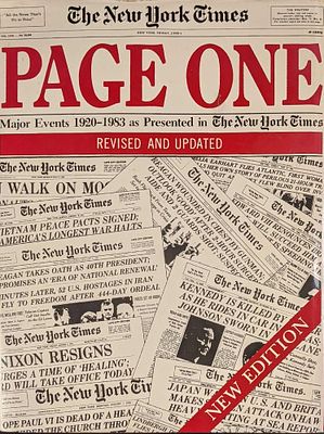 The New York Times Page One Hardcover New Edition. By the writers of the New York Times. Was 